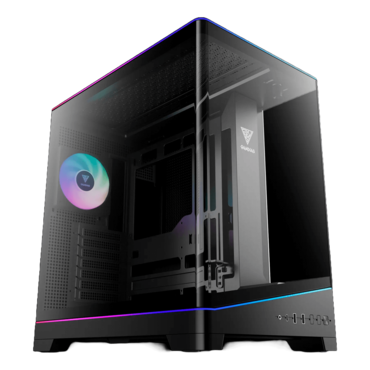 ATLAS P6 CG, Tempered Glass, No PSU, ATX, Black, Mid Tower Case