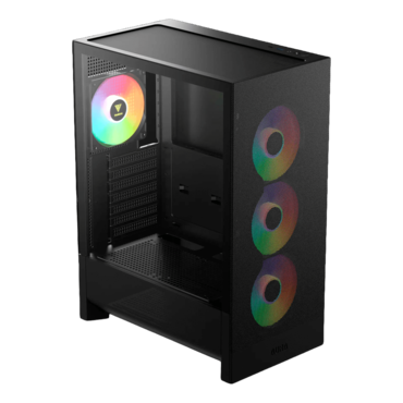 AURA GC15 ARGB, Tempered Glass, No PSU, ATX, Black, Mid Tower Case