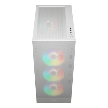 AURA GC15 WH ARGB, Tempered Glass, No PSU, ATX, White, Mid Tower Case