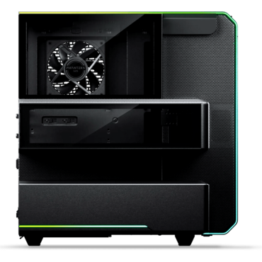 EX5, Tempered Glass, No PSU, ATX, Black, Mid Tower Case