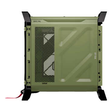 WARTHOG RS Airflow, Tempered Glass, No PSU, E-ATX, Olive Drab, Mid Tower Case