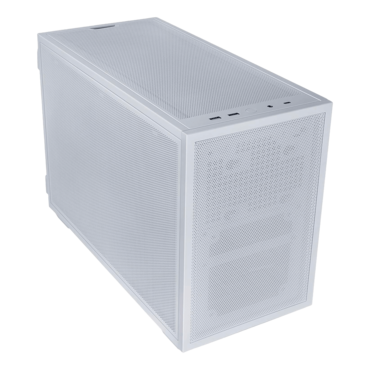 B4-mATX, Mesh Panel, No PSU, microATX, White, Mini Tower Case