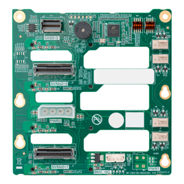 RAC380-BP-304H, 4-Bay NVMe U.2 or SAS/SATA SSD/HDD Backplane for WS380-E Workstation