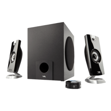 CA-3090, Wired, Black, 2.1 Channel Speakers with Subwoofer