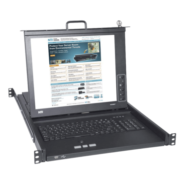 RACKMUX® Rackmount DVI SUN USB KVM Drawer, 17&quot; LCD, Trackball Mouse, Numeric Keypad