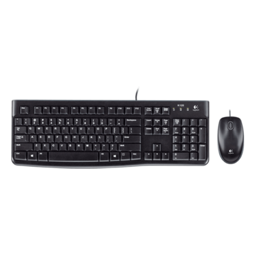 MK120, Wired, Black, Membrane Standard Keyboard & Mouse