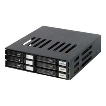 BPU-126-SA, 1x 5.25&quot; to 6x 2.5&quot;, SATA 6Gb/s, SSD/HDD, Black Hot Swap Module