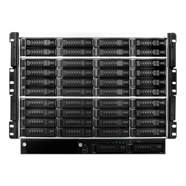 E Storage E8M42, 1x 5.25&quot;, 42x 3.5&quot; Hotswap Bays, No PSU, E-ATX, Black, 8U Chassis