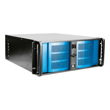 D Storm D-400-6-BLUE, Blue Bezel, 6x 5.25&quot;, 4x 3.5&quot; Drive Bays, No PSU, ATX, Black/Blue, 4U Chassis