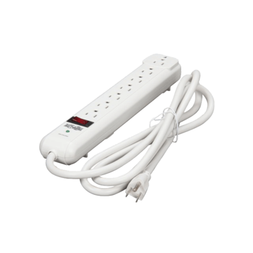 STRIKER, 7 Outlets, 6-ft cord, 125V, Light Gray, Surge Protector