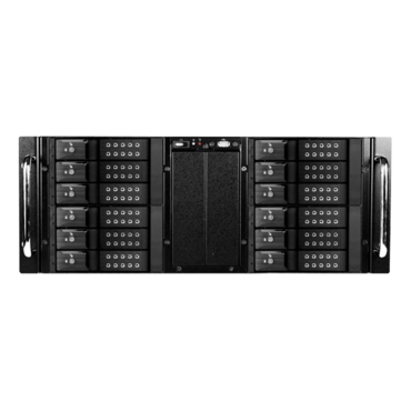 D Storm D410-DE12BK, Black HDD Handle, 12x 3.5&quot; Hotswap Bays, No PSU, E-ATX, Black, 4U Chassis