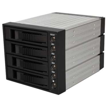 BPU-340SATA, 3x 5.25&quot; to 4x 3.5&quot;/2.5&quot;, SAS/SATA 6Gb/s, SSD/HDD, Black Hot Swap Module