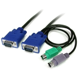 StarTech.com SVECON10 KVM Cable - 10 ft 3 in 1 Ultra Thin PS/2 10ft