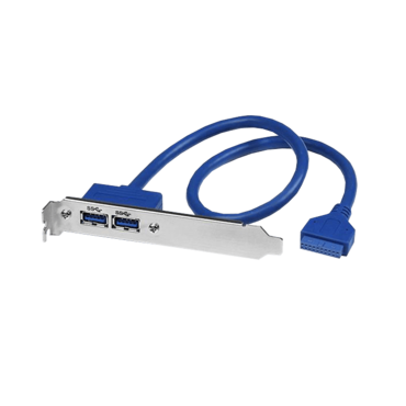 StarTech USB3SPLATE 2Port USB 3.0 A Female Slot Plate Adapter Retail