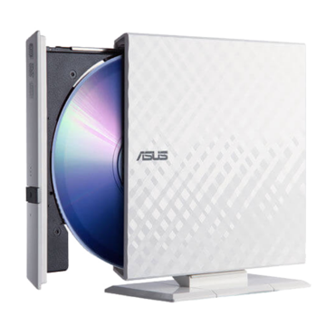 SDRW-08D2S-U, DVD 8x / CD 24x, DVD Disc Burner, USB 2.0, White, Retail External Optical Drive