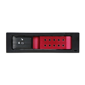BPN-DE110SS Back/Red SAS/SATA 6 Gb/s Hot Swap Module, 1x 3.5-in HDD, 1x 5.25-in Bay, Aluminum