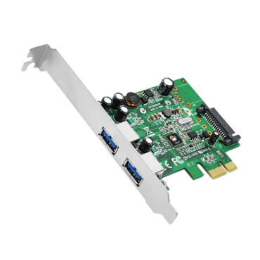 JU-P20612-S1 Dual Profile PCIe adapter with 2 USB 3.0 ports