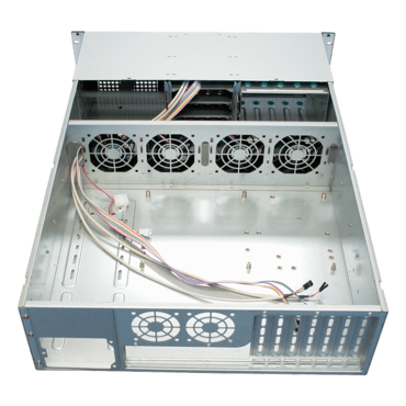 RPC-370, 9x 3.5&quot; Drive Bays, No PSU, E-ATX, Black, 3U Chassis