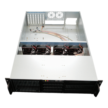 RPC-370, 9x 3.5&quot; Drive Bays, No PSU, E-ATX, Black, 3U Chassis