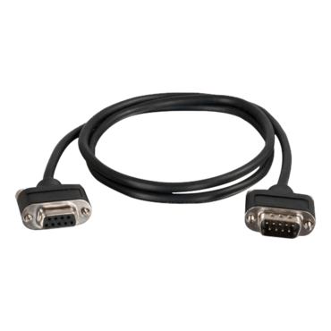 6ft Serial RS232 DB9 Cable with Low Profile Connectors M/F - In-Wall CMG-Rated