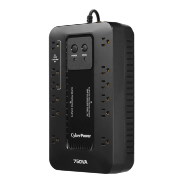 Ecologic EC750G, 750VA/450W, 120V, 12 Outlets, Black, Tower UPS