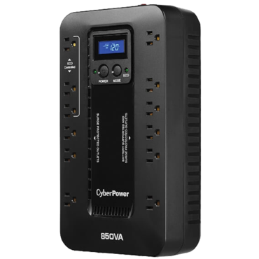 Ecologic EC850LCD, 850VA/510W, 120V, 12 Outlets, Black, Tower UPS