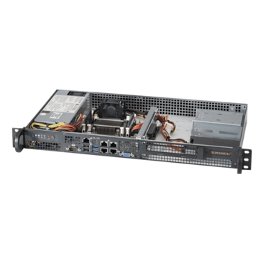 SuperChassis 505-203B, 1x Internal 3.5&quot; Bay 1x Slot(s), 200W Gold PSU, Mini-ITX, Black, 1U Chassis