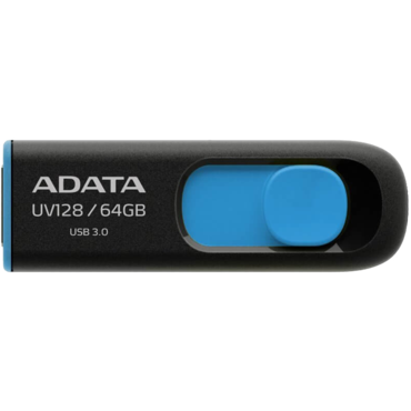 UV128, 64GB, High-Speed USB 3.0 Flash Drive, Black / Blue, Retail