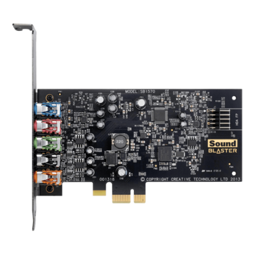 Sound Blaster Audigy Fx, 5.1 Channels, 24-bit / 96 kHz, 106 dB SNR, PCIe Sound Card