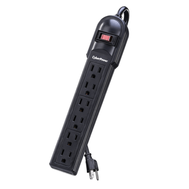 Essential Surge Suppressor, 6 Outlets, 12-ft cord, 125V/15A, 6x / NEMA 5-15R, Black, Surge Protector