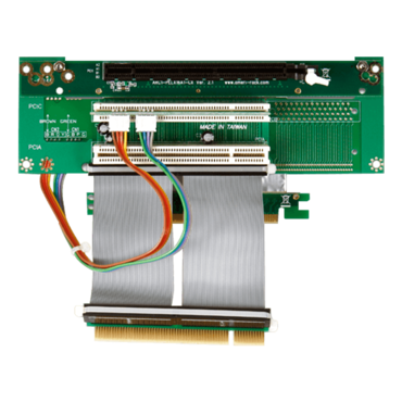 DD-754611-C7, 1 PCIe x16 and 2 PCI Riser Card with 7cm Ribbon Cable