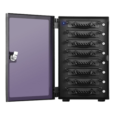 EAGE8402TG-ES, 8x 2.5" Hotswap Bays, 150W PSU, Black, Storage Tower