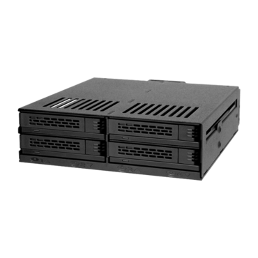 MB324SP-B ExpressCage, 1x 5.25&quot;  to 4x 2.5&quot;, SAS/SATA 6Gb/s, SSD/HDD, Black Hot Swap Module