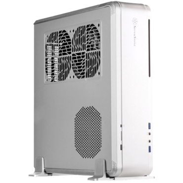 Fortress Series SST-FTZ01S, No PSU, Mini-ITX, Silver, HTPC Case