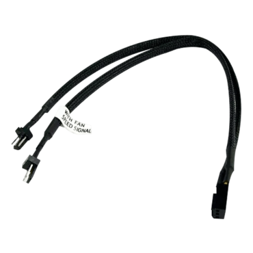 Y-Cable 3Pin Molex to 2x 3Pin Molex 30cm - Black