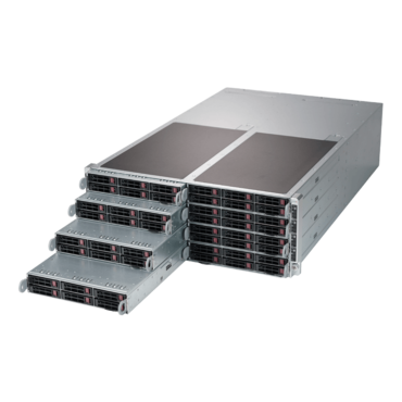 Supermicro SuperServer F619P2-RC0 FatTwin Sixteen Xeon® Scalable Processors, SATA/SAS/NVMe, 8-Node 4U Rackmount Server Computer