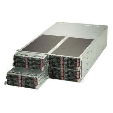 Supermicro SuperServer F629P3-RTBN FatTwin, Eight Xeon® Scalable Processors, SATA/NVMe, 4-Node, 4U Rackmount Server Computer