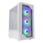 View 200 TG ARGB Snow, Tempered Glass, No PSU, ATX, White, Mid Tower Case