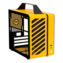 C24, Tempered Glass, No PSU, Mini-ITX, Yellow, Small Cube Case