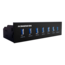 KW525-7U3C, 7 USB 3.0 Port Hub For 5.25” Include 1 IQ Charging