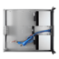 D-260HN-BLUE, Blue HDD Handle, 6x 3.5&quot; Hotswap Bays, No PSU, microATX, Black, 2U Chassis