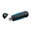Flash Padlock® 3, 64GB, USB 3.0, Black/Blue, Hardware Encrypted Flash Drive