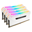 32GB Kit (4 x 8GB) VENGEANCE® RGB Pro DDR4 3200MHz, CL16, White, RGB LED, DIMM Memory