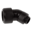 Eiszapfen 16mm (5/8&quot;) HardTube Compression Fitting 45° Rotatable G1/4 - Knurled - Deep Black