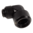 Eiszapfen 16mm (5/8&quot;) HardTube Compression Fitting 90° Rotatable G1/4 - Knurled - Deep Black