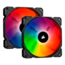 iCUE SP140 RGB PRO 2 x 140mm, RGB LEDs, w/ Controller, 1150 RPM, 62 CFM, 26 dBA, Cooling Fans