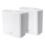 ZenWiFi AX White WiFi Mesh System (XT8 2 Pack), IEEE 802.11ax, Tri-Band 2.4 / 5GHz / 5GHz, 574 / 1201 / 4804 Mbps, 3xRJ45, 1x USB 3.0, Retail Wireless Router