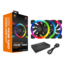 VORTEX RGB FCB 120, w/ RGB Controller, 3 x 120mm, 1200 RPM, 36.72 CFM, 24.3 dBA, Cooling Fans Kit