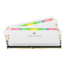16GB Kit (2 x 8GB) DOMINATOR® PLATINUM RGB DDR4 3200MHz, CL16, White, RGB LED, DIMM Memory