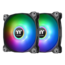 Pure Duo 12 ARGB Sync Black 2 x 120mm, ARGB LEDs, w/ Controller, 1500 RPM, 56.51 CFM, 28 dBA, Cooling Fans